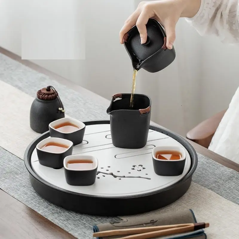Container High Juego Puer Bandeja Para Servir Keukenhulpjes Set De Te Chino Gongfu Serving Kung Fu Chinese Tea Tray | Дом и сад