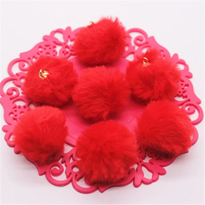 20pcs 25mm Mix Colors Imitate Rabbit Fur Fabric Covered Round Bead Ball Pendant Home Garden Cabochon Crafts Jewelry DIY | Дом и сад