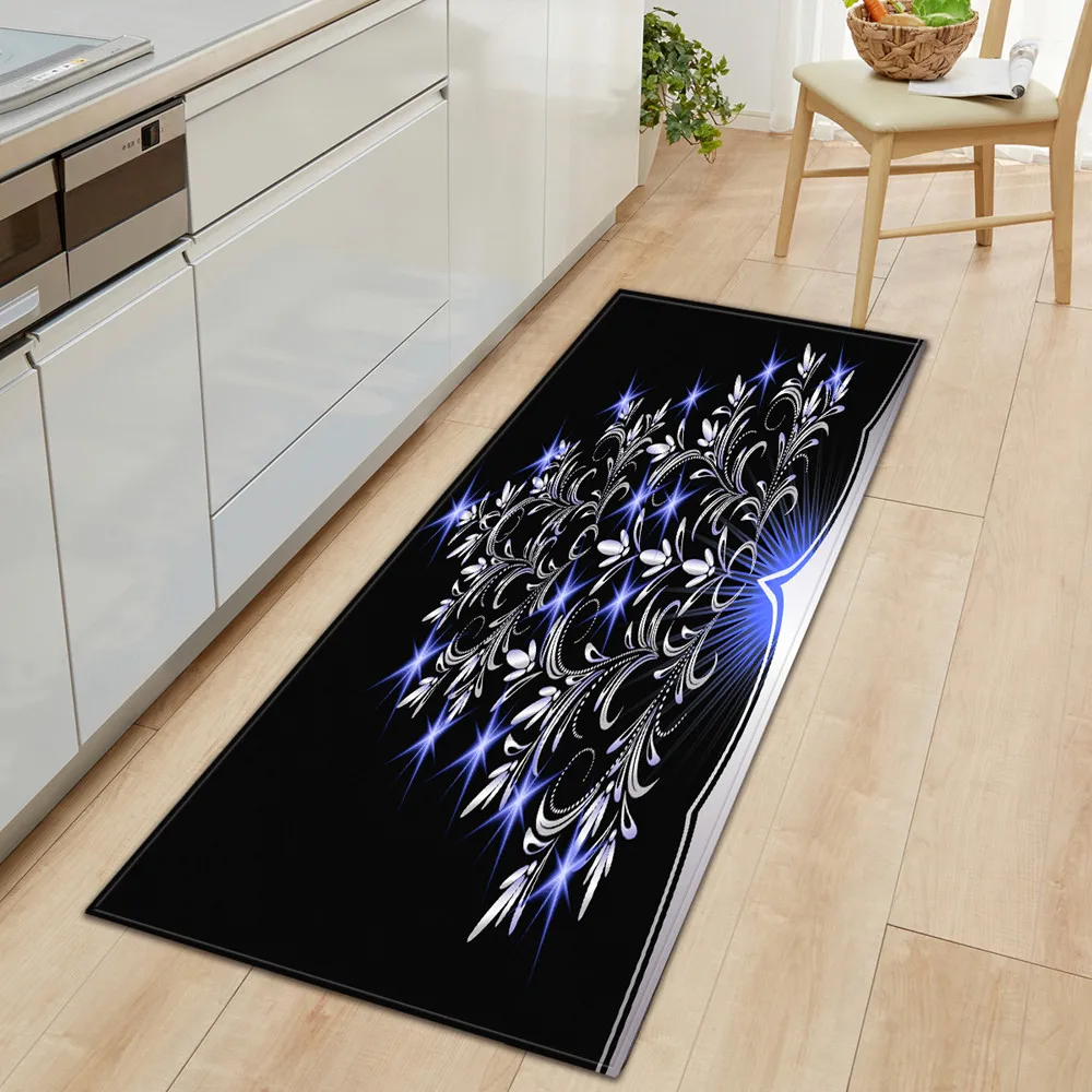 

Kitchen Rug Entrance Doormat Christmas Pattern Bedroom Children Floor Decor Carpets Home Balcony Bathroom Hallway Anti-Slip Mat