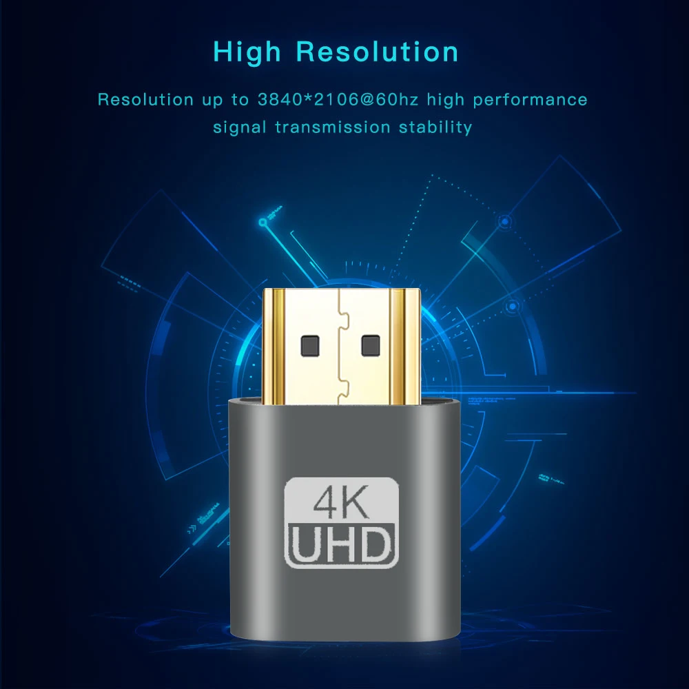 Адаптер Виртуального дисплея kebidu VGA 1 4 DDC EDID Подключаемая штепсельная вилка без