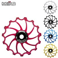 meijun 2pcs 14t 15t 16t bicycle guide wheel ceramic bearing mountain road bike guide wheel gear cog universal for 15 teeth