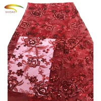 african fabric material high quality luxury embroidered lace fabric