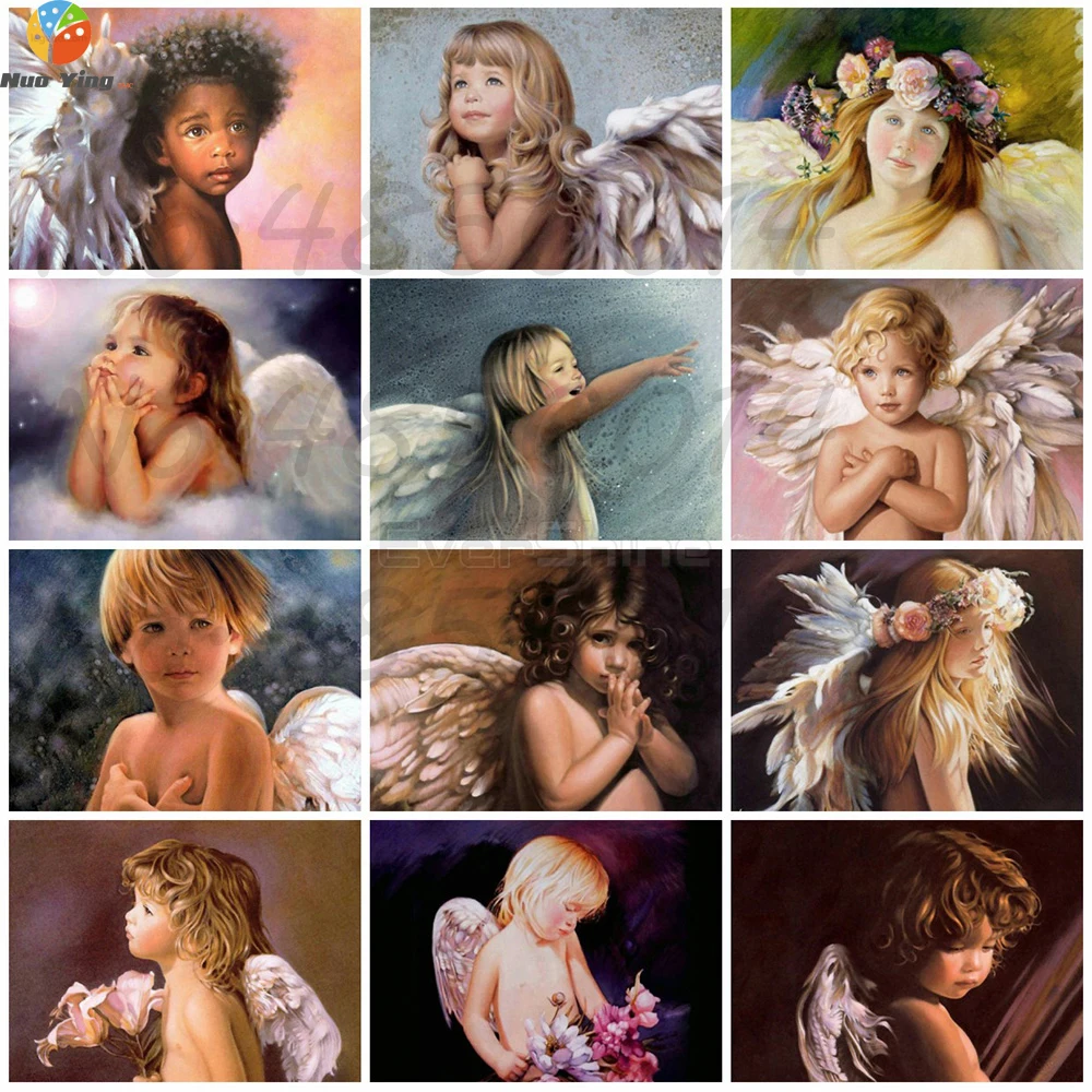 Ангел изображение 5D алмазов картина крест с ангелами крестиком религиозных