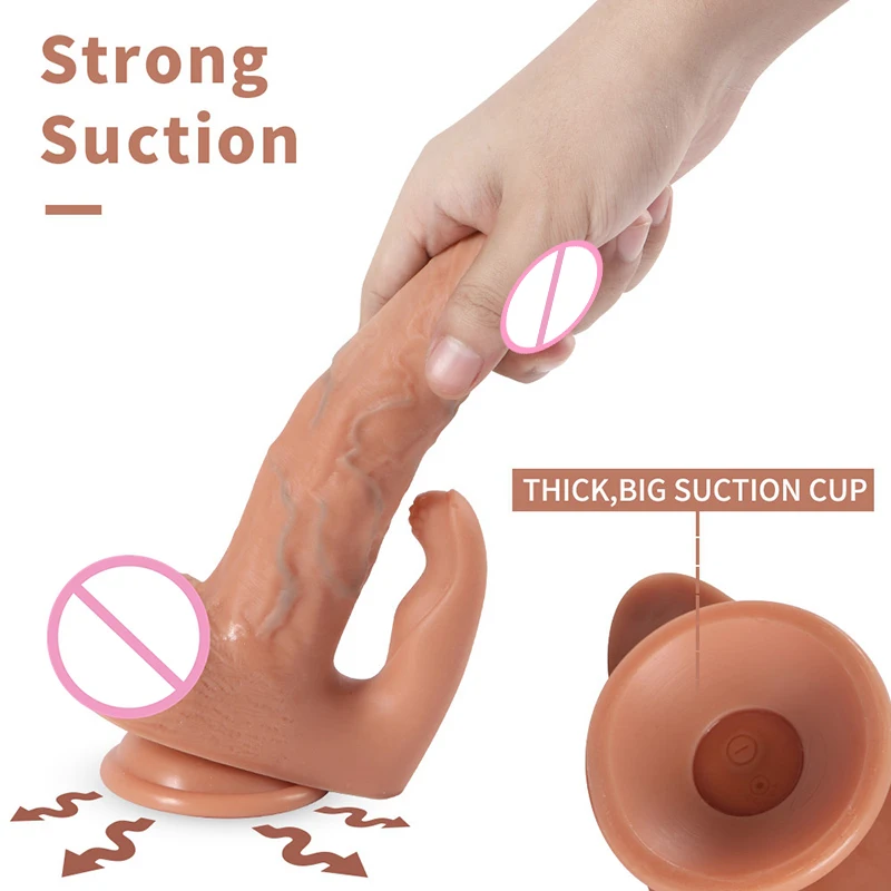 Автоматический телескопический нагревающий вибратор с дистанционным