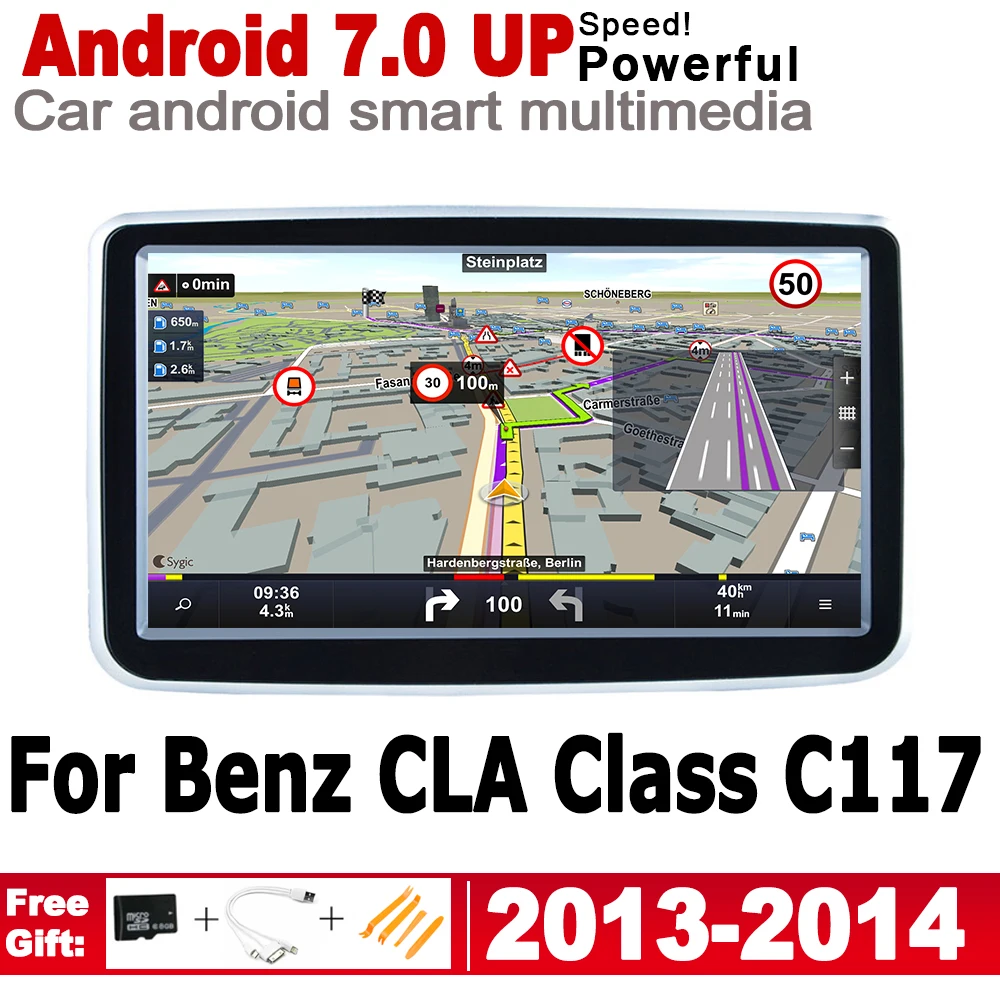 Автомагнитола для Mercedes Benz CLA Class C117 2013 2014 NTG Android 7 0 IPS плеер оригинальный стиль