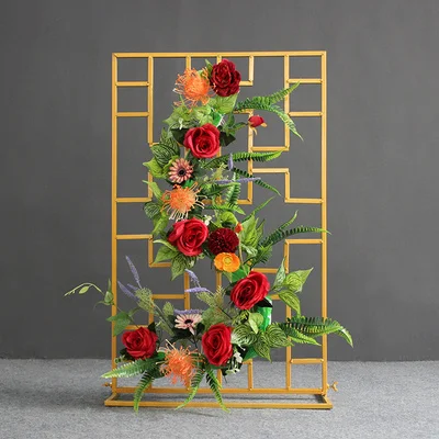 

Wedding center flower stand wedding party background stand