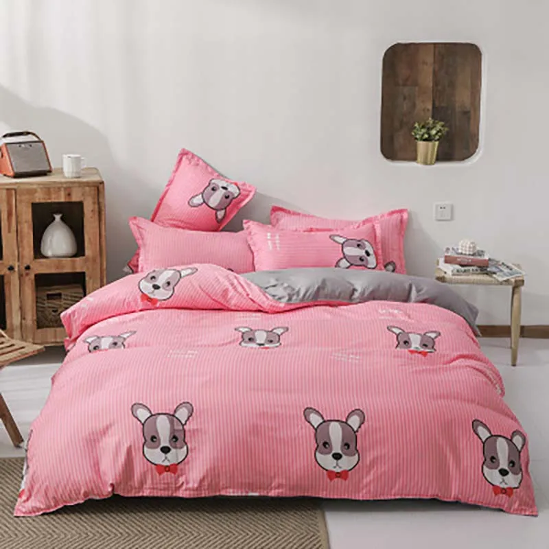 

4pcs Queen Bedding Set Bedding Sets with Duvet Cover Sets Bed Linen Sheet Lovely Pattern with Star tree flower Warm Bedding Set