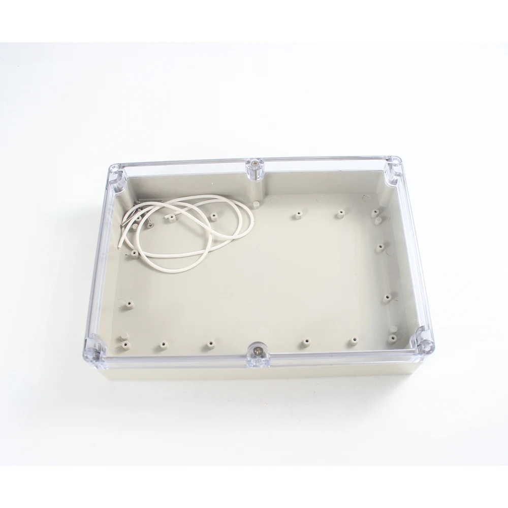 Прозрачный водонепроницаемый пластиковый распределительный ящик 263x182x60 мм чехол