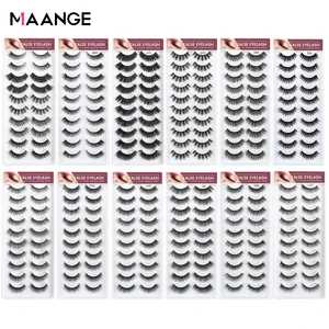 Набор 3d-ресниц для наращивания, натуральные Мягкие Накладные ресницы из 100% натуральной норки, 10 пар, 2019