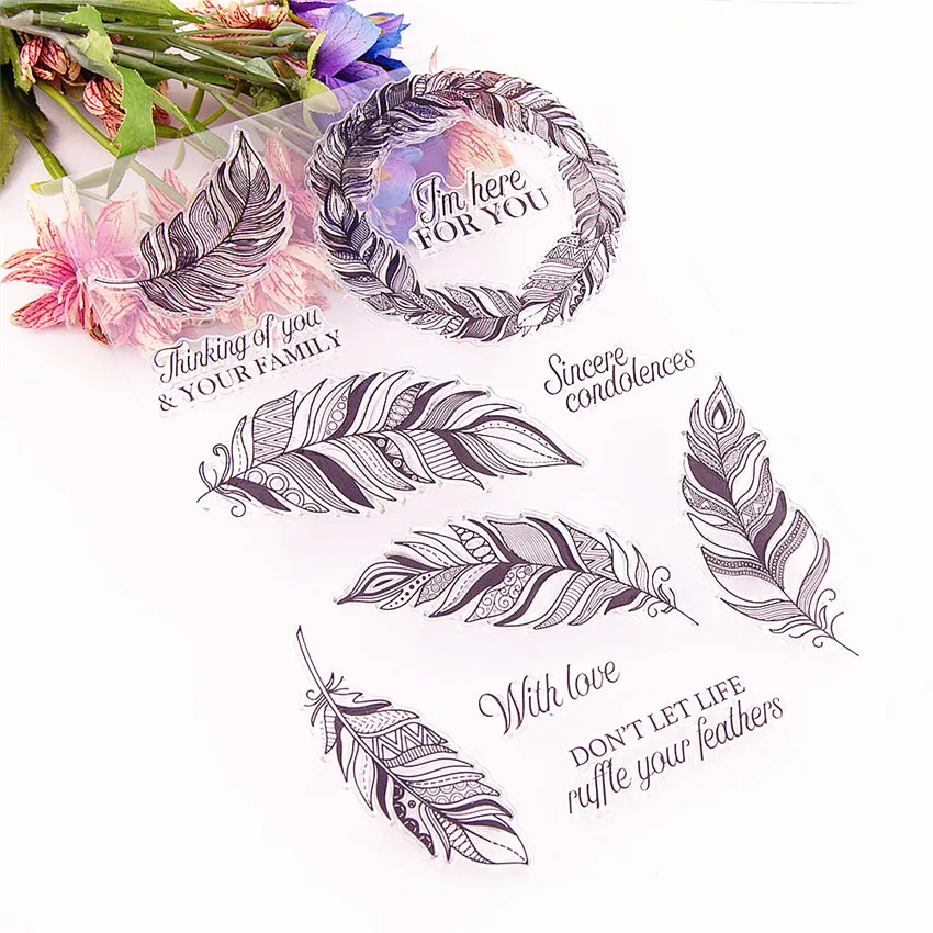 15*21 см горячая Распродажа перо прозрачная печать прозрачный штамп силиконовый