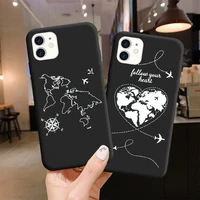 popular world map travel airplane phone case for iphone 11 12 13 pro max 6s 7 8 plus se 2020 x xr xs max soft silicone cover