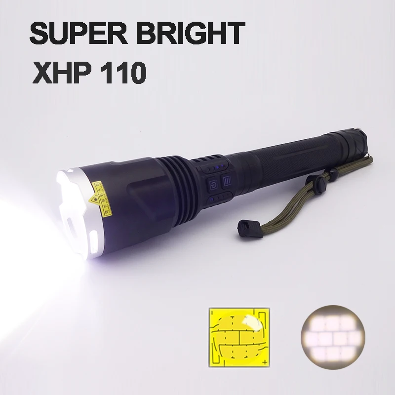 Супер яркий XHP110 Мощность Фул фонарик USB Перезаряжаемые СВЕТОДИОДНАЯ Лампа 18650