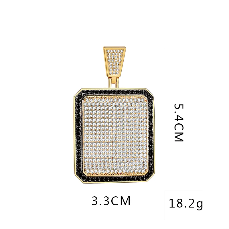 Мужская подвеска покрытая Льдом Из циркона золотого цвета очаровательное