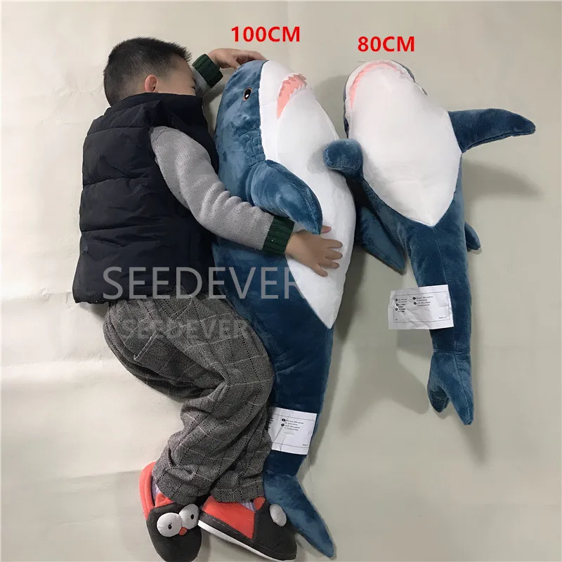 31.49"/39.37" Shark Soft Toy Pillow Stuffed Plush Toys pillow Fish Shark animal Boys Girls Creative Party Birthday Gift акула мягкая игрушка акула игруш
