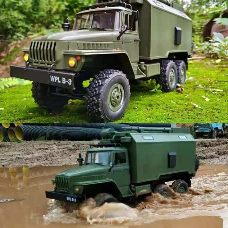 R/C военный грузовик B-3 советская Урал командная машина 2,4G RC автомобиль со светодиодный светильник шасси из сплава играть для 30Minu дистанционного управления автомобиля игрушки