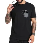 Футболка Pocket killer Ghostface, летняя модная хипстерская футболка из чистого хлопка с принтом фильма ужасов и крика