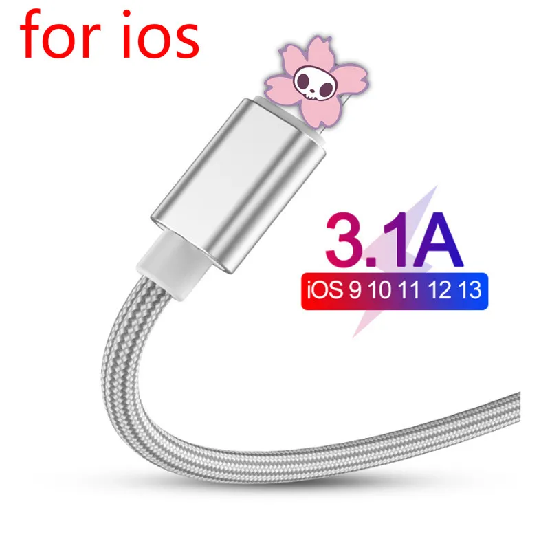 USB зарядный кабель для iPhone X 7 6 8 6S быстрая зарядка iPad Mini IOS 12 Pin|Кабели мобильных