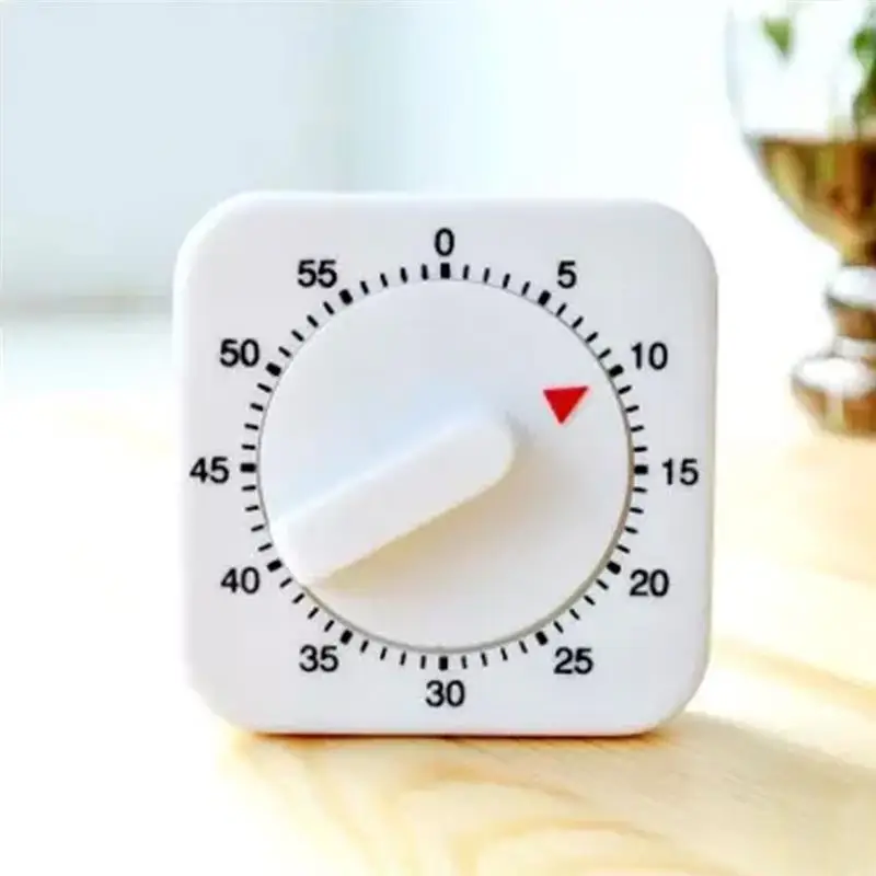 Kitchen Timer Novelty Square Shape 60 Minute Mechanical Reminder Counting Count Down Alarm |