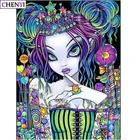 Картина из страз CHENYI 5D сделай сам, мультяшная полноразмерная Мозаика из страз, вышивка крестиком, модное украшение для дома для девушек ручной работы