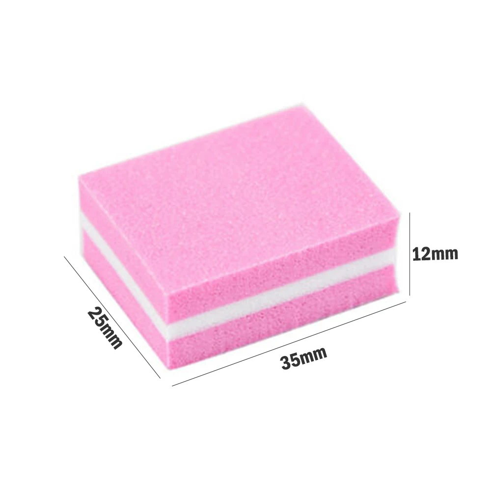 

50pcs lot Double-sided Mini Nail File Blocks Colorful Sponge Nail Polish Sanding Buffer Strips Polishing Manicure Tools
