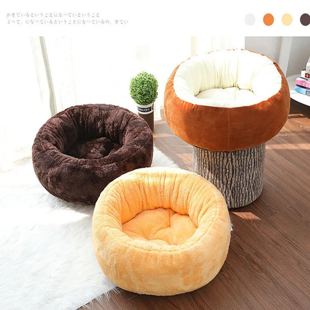 

Round Cat Beds House Soft Plush Best Pet Dog Bed For Dogs Basket Pet Products Cushion Cat Bed Cat Mat Animals Sleeping Sofa