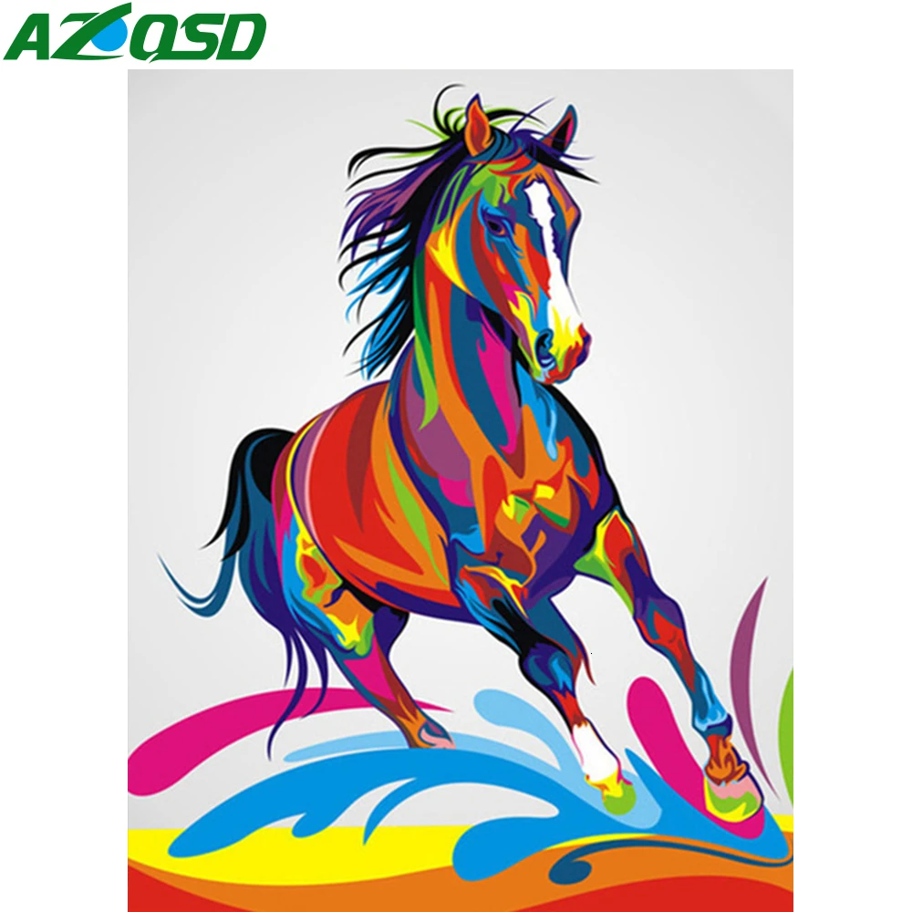 AZQSD DIY краски по номерам холст краски ing наборы животных масляные краски ing по номерам художественный Рисунок 40x50 см домашний декор