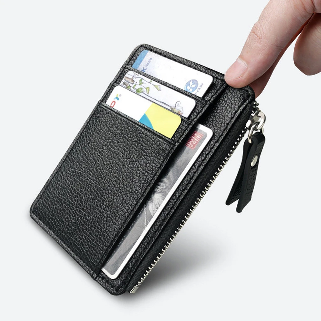 Aelicy 2020 Small Mini Travel PU Leather Bank Business Id Card Holder Wallet Case For Men Women With Window Female T17 | Багаж и сумки