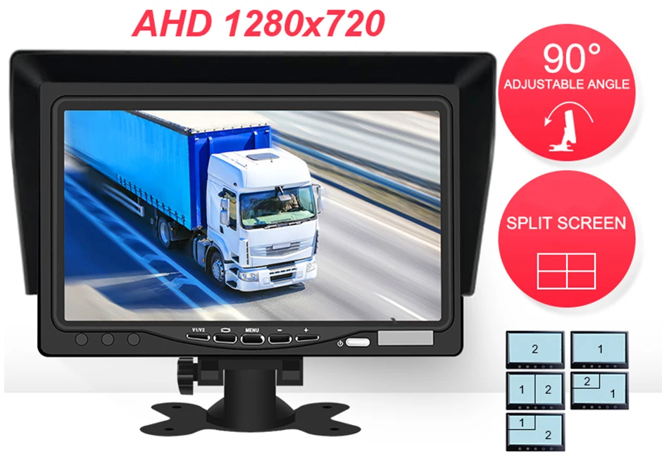 $50.95 GreenYi 1920*1080 Recording DVR 2 Truck Backup Camera AHD Night Vision with 7