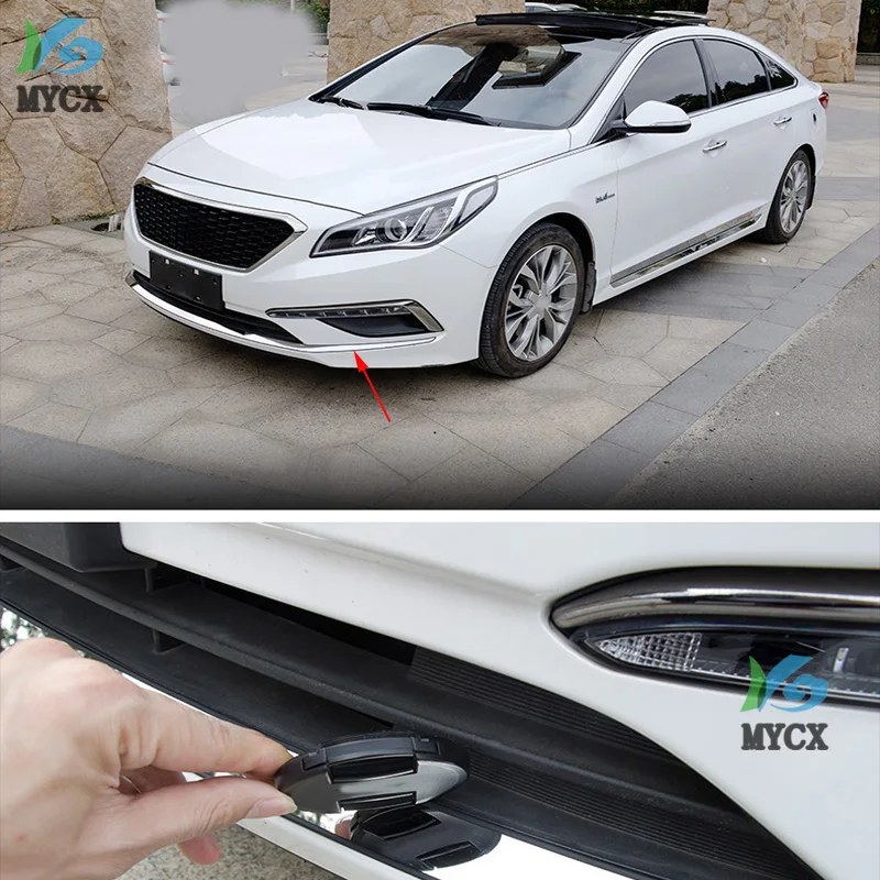 Аксессуары подходят для 2015 2016 HYUNDAI SONATA LF хромированная крышка переднего нижнего