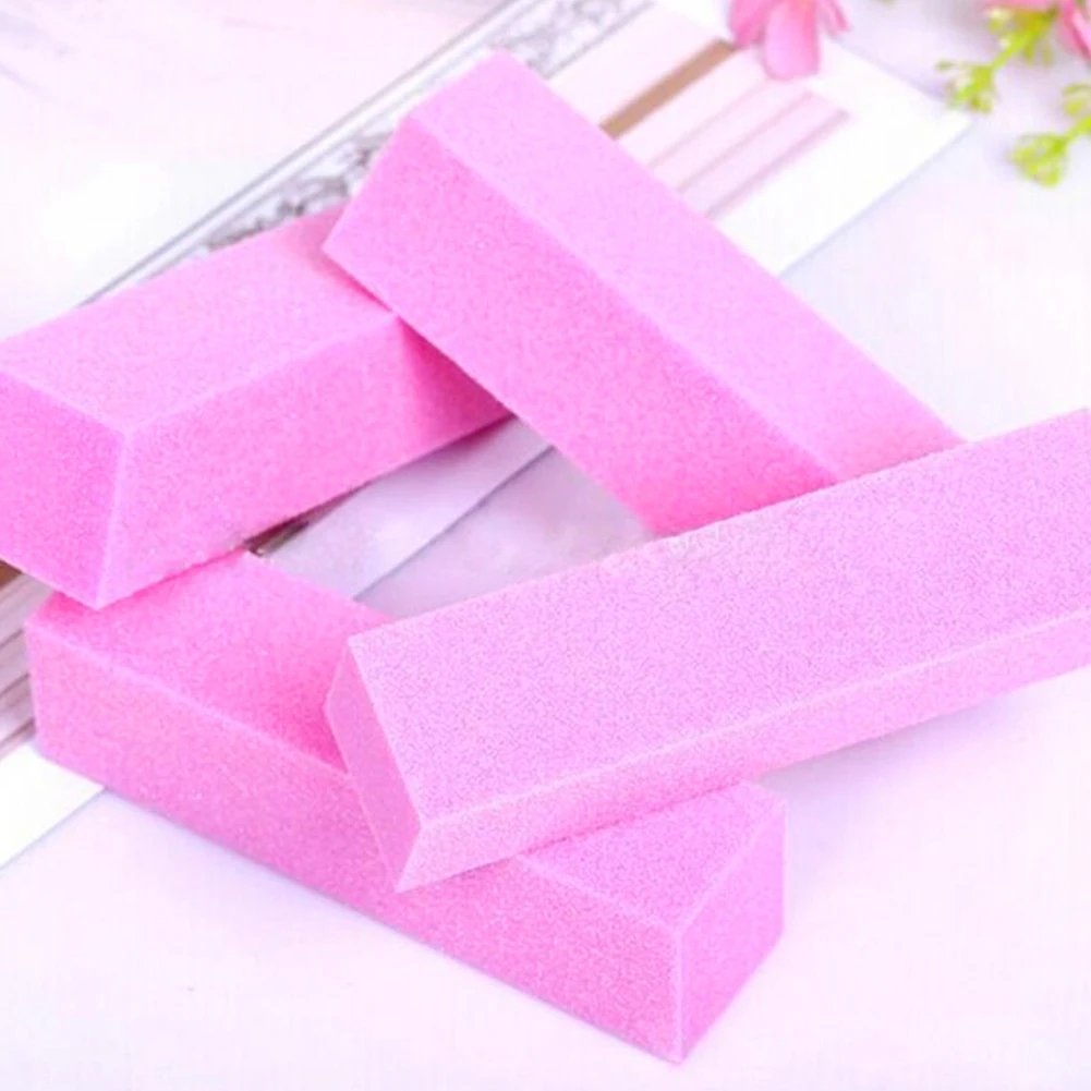 

Nail Buffer Block Sponge Natural Nail Buffing Polisher with 4 Sides Manicure Nail Art Professional Nail Care 10pcs (Rose Red)