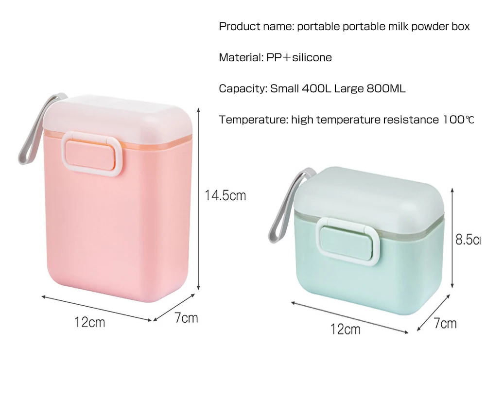 

New Baby Milk Powder Grid Box Portable Baby Food Storage Tank Essential Cereal Infant Toddle Snacks Container Large-capacity