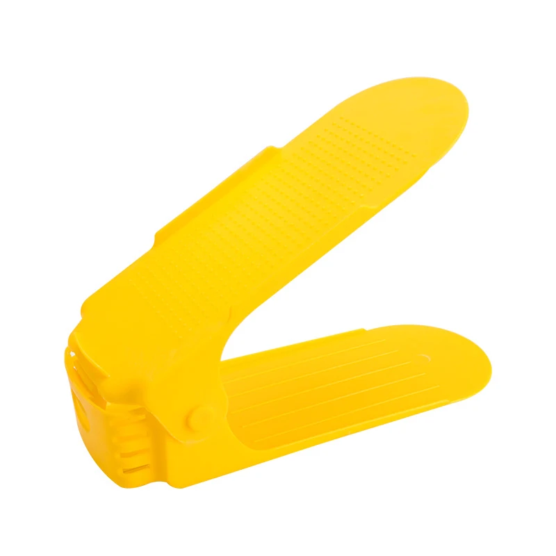 8PCS---Yellow 8 шт. Adjustab двойной органайзер для обуви современный чистящий стеллаж хранение обуви пластиковые органайзеры для гостиной обуви обувной ящик Подставка Полка - Цвет: 8PCS---Yellow