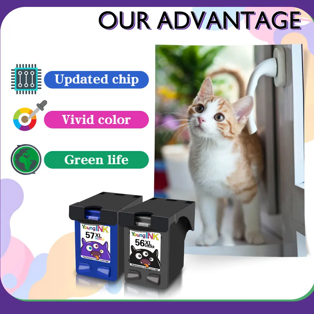 2 шт. картриджи для принтера HP56 XL DESKJET 450Ci/450Cbi/450wbt/5160/5550/5650 | Компьютеры и офис