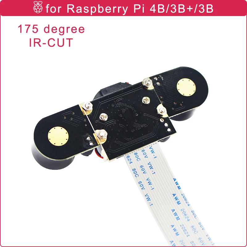 Raspberry Pi 4 Камера Ночное видение IR CUT рыбий глаз фокусное Регулируемый
