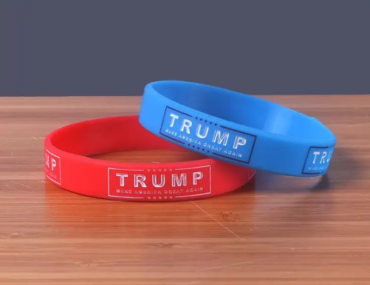 Силиконовый браслет с надписью TRUMP Make America Great Again резиновый сторонники Дональда