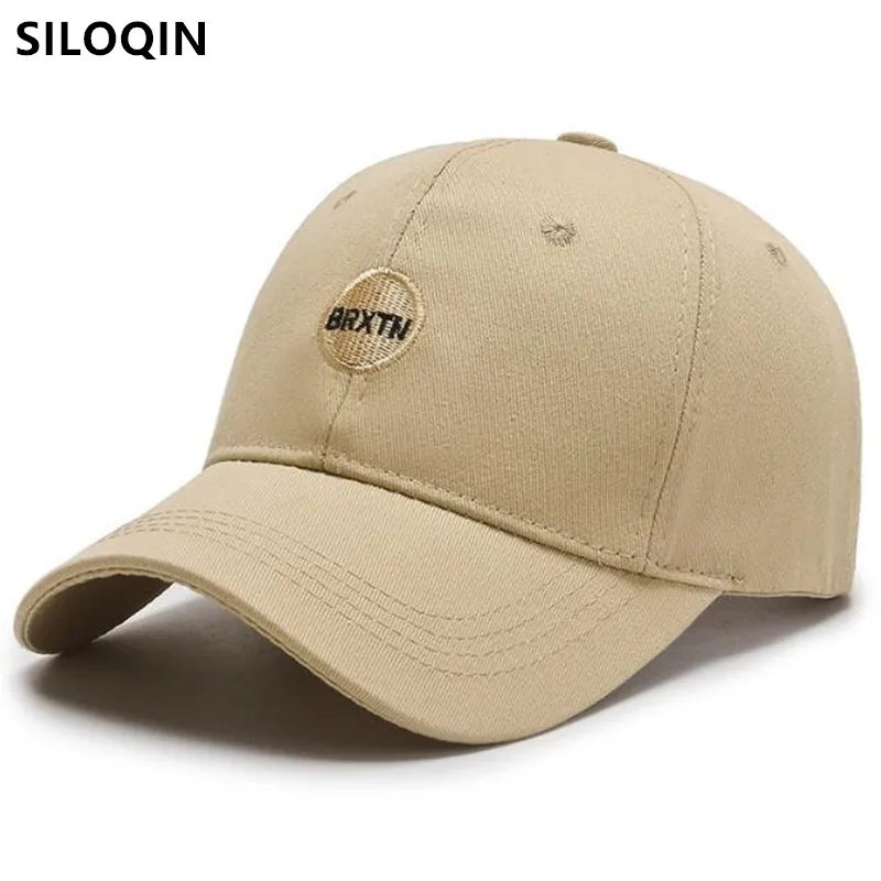 

SILOQIN Snapback Hat Adjustable Size Men's Cotton Baseball Caps New Korean Couple Black Cap Women's Tongue Cap Casual Sports Cap