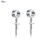 miqiao 2 pcs stainless steel pendant ear pinna cross retro ear amplifier new hot jewelry