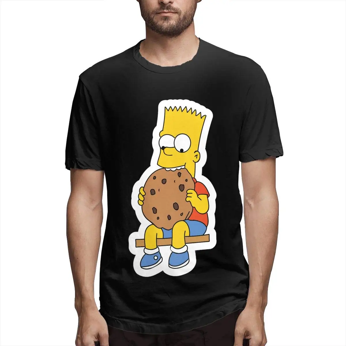 TSDFC Барт Симпсон Мужская классическая черная Унисекс wo футболка| |