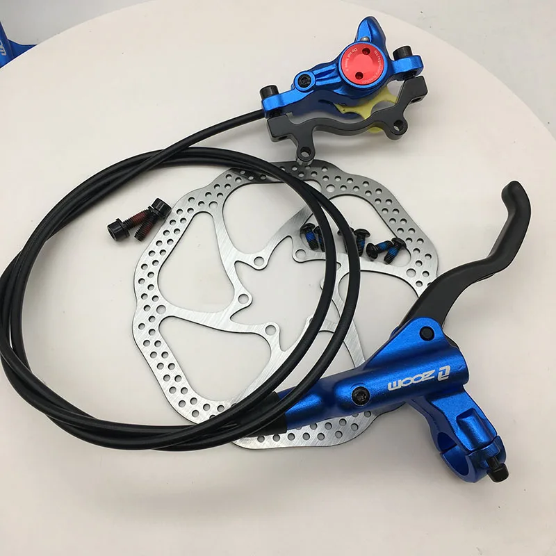 Blue rear w rotor Zoom HB-875 тормоз велосипедный велосипед mtb Гидравлический дисковый тормоз горный велосипед тормоз лучше, чем M395 M447 левый передний правый задний - Цвет: Blue rear w rotor