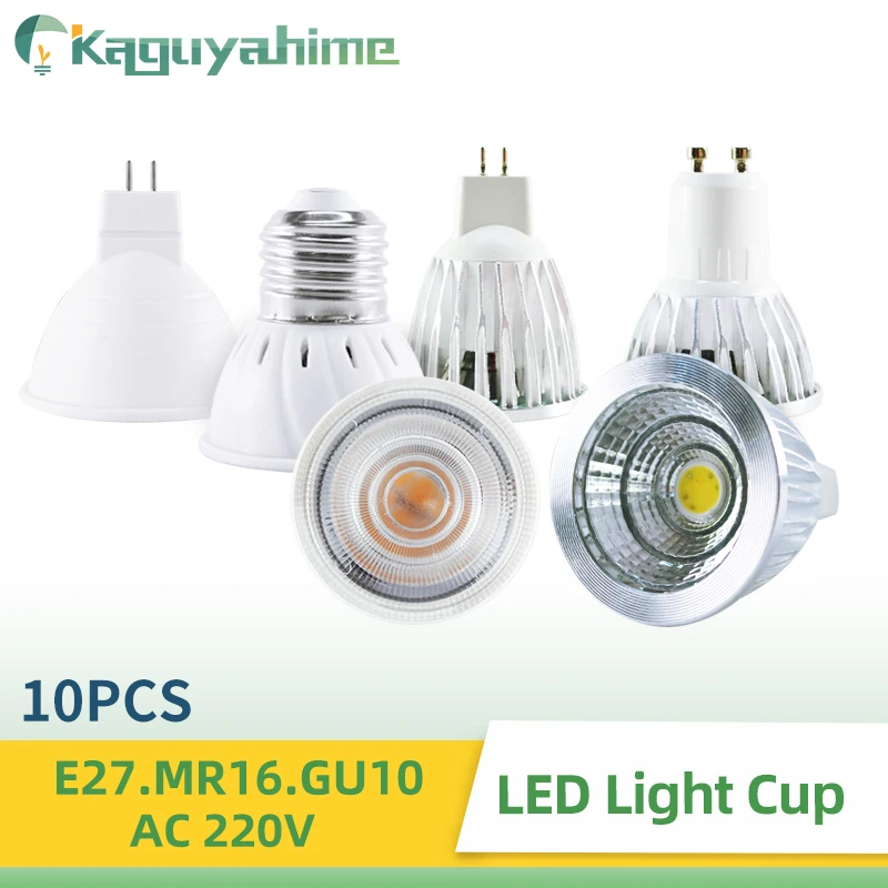 

K-RU 10Pcs/lot E27 Gu10 Mr16 Bulb LED Spotlight High Brigh AC 220V 3W 4W Spot LED Spotlight Lamp Grow Light Lampada