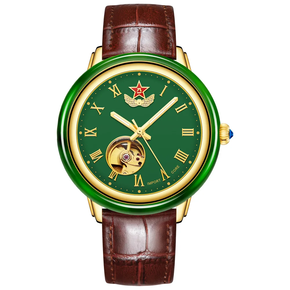 

BRAND JADE WATCH COUPLE AUTOMATIC MECHANICAL WOMAN WATCH NATURAL JADE BUSINESS MALE WRISTWATCH FASHION HOT CARNIVAL TOP MS CLOCK