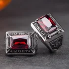 Модное классическое красное масонское высококачественное металлическое кольцо Мужская мода властные высококачественные банкетные украшения