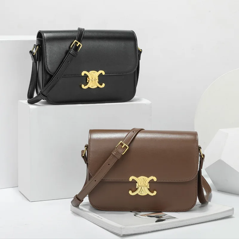 

2021 New Box Tofu Bag, Retro Small Square Bag Leather One-shoulder Diagonal Handbag Trend