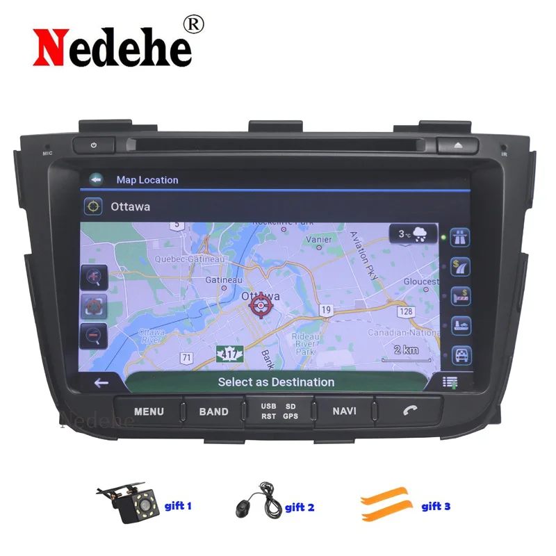 Автомобильный DVD плеер 2 din Восьмиядерный 4 Гб ОЗУ 64 ПЗУ Android 9 0 для KIA SORENTO 2013 2014 GPS