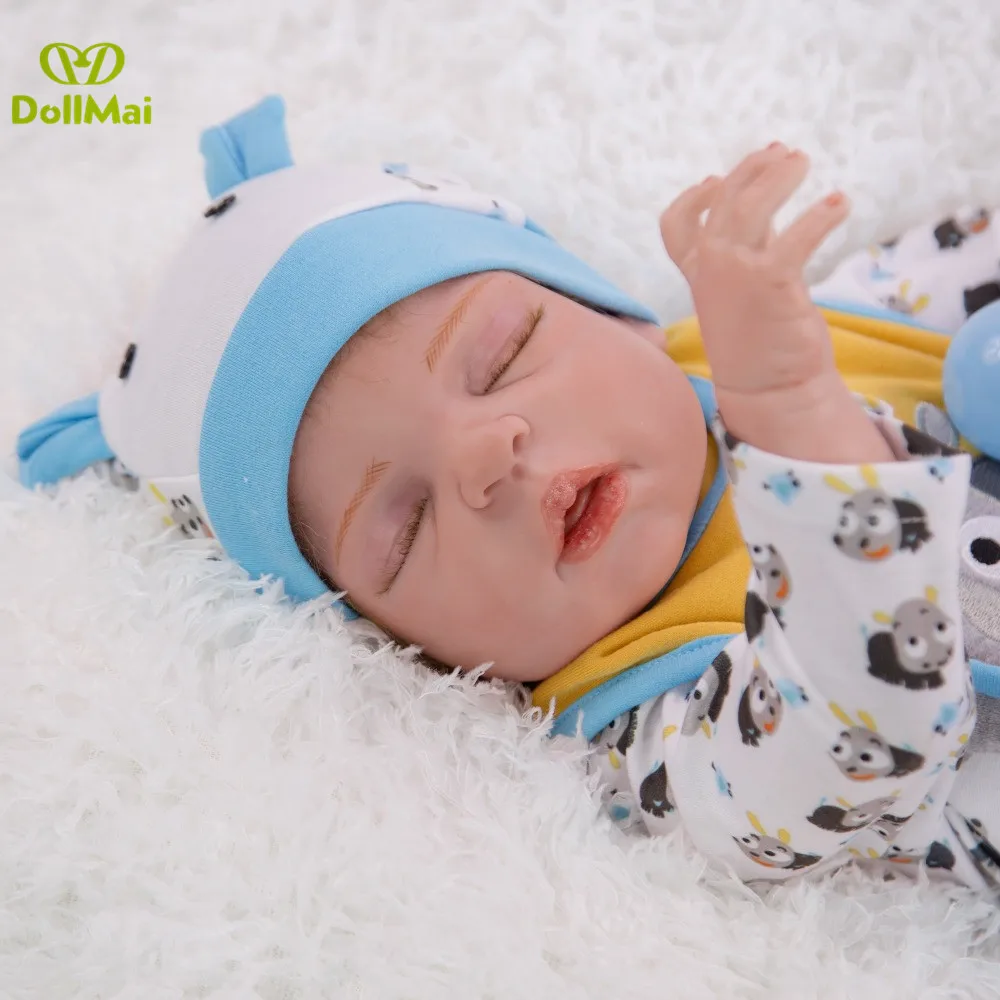 23 дюймов Boneca bebes кукла новорождённого полного тела силиконовые виниловые куклы Reborn Младенцы 57 см реалистичные куклы для новорожденных Игрушки для детей подарок