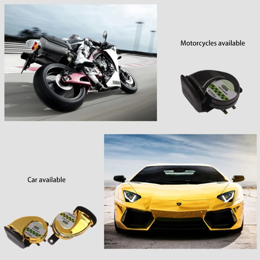 

Universal 12v Dc 4a 130db 510hz Snail Air Motorcycle Horn Waterproof 12.3*7.4cm For Car Truck Motorbike Electric Motorcycle