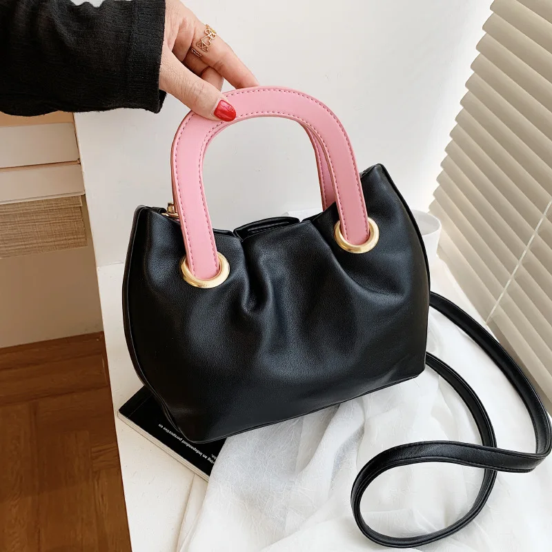 

New Fashion Solid Color Pu Leather Shoulder Bags for Women 2021 Summer Branded Crossboby Bag Designer Purses and Handbags Luxury