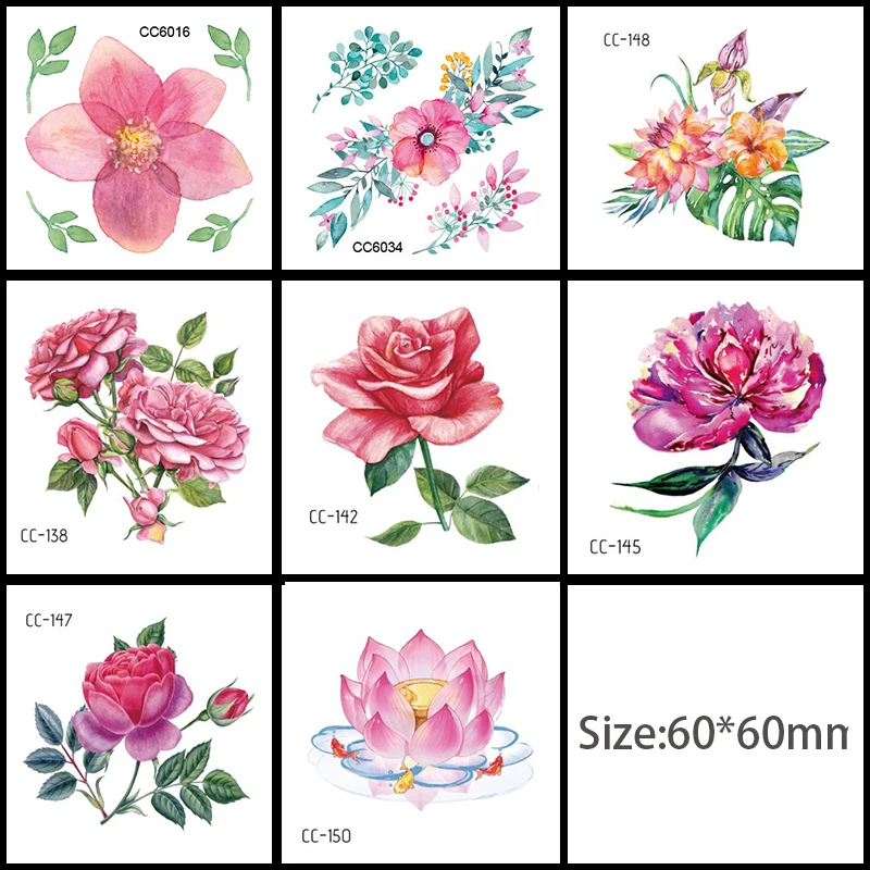 5 шт./упак. 6X6CM новые персонализированные портрет красивые Xiaoqing татуировки