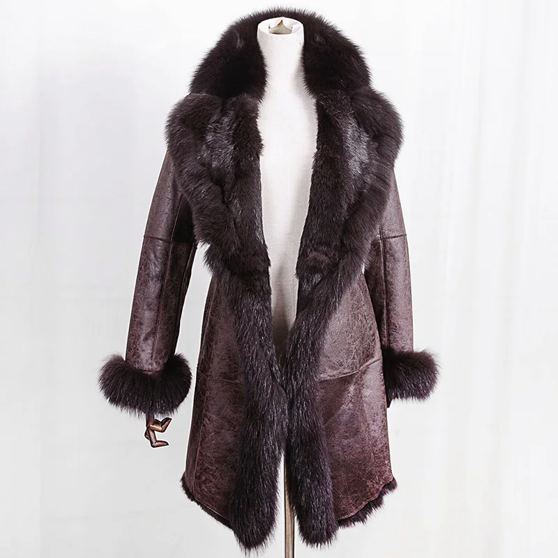 Женская куртка из натуральной овечьей кожи Maylofuer приталенная с подкладкой