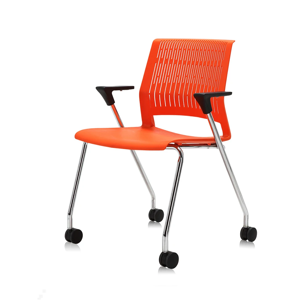 Оранжевый игровой стул с подлокотником компьютерный простой современный стиль